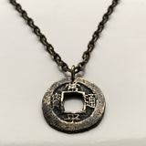 antique! 1742 Korea 1 Mun cash coin pendant Yeopjeon Sangpyeong Tongbo Joseon Yi Dynasty Hun Hangul Hanja Goguryeo Baekje Seoul n002173
