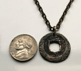antique! 1742 Korea 1 Mun cash coin pendant Yeopjeon Sangpyeong Tongbo Joseon Yi Dynasty Hun Hangul Hanja Goguryeo Baekje Seoul n002173