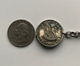 1977 Portugal 5 Escudos coin bracelet Portuguese caravela ship Quinas Lisboa Oporto Sintra Braga Guimarães Coimbra Funchal Beja Aveiro Azores Algarve Praia da Marinha Madeira Évora Faro Ourique Fatima Loures Setúbal Almada Vila Nova de Gaia b000111