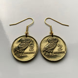 1973 Greece Hellas 2 Drachmai coin earrings jewelry Greek little owl of goddess Athena Pallas Athens Acropolis Parthenon Thessaloniki Patras Mykonos Sparta Rhodes Larissa Santorini Corfu Crete Ioannina Hellenic e000528