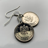 2018 Poland Polska 50 Groszy coin earrings fashion jewelry white Polish eagle Warsaw Krakow Wroclaw Lodz Poznan Gdansk Szczecin Bydgoszcz Lublin Pole Polans Polonia Białystok Katowice Gdynia Czestochowa e000534
