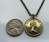 1979 British Hong Kong China 50 Cents coin pendant necklace jewelry Hongkonger Pearl of the Orient Sham Shui Po Yau Tsim Mong Kwai Tsing Tai Po Sha Tin n000655