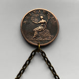 1806! United Kingdom Great Britain 1/2 Penny coin pendant king George III Britannia England Scotland Wales Northern Ireland London Edinburgh Cardiff Belfast Yorkshire Leeds Manchester English Scottish Welsh Irish Birmingham Liverpool Glasgow n001847