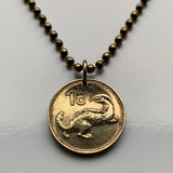 Malta 1 Cent moneda colgante collar joyería maltés lindo pequeño hurón comadreja menos armiño visones Valletta Żabbar Città Pinto Paola Qrendi Mnajdra George Cross Gozo Tarxien n000629