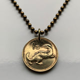 Malta 1 Cent moneda colgante collar joyería maltés lindo pequeño hurón comadreja menos armiño visones Valletta Żabbar Città Pinto Paola Qrendi Mnajdra George Cross Gozo Tarxien n000629