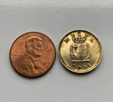 Malta 1 Cent moneda colgante collar joyería maltés lindo pequeño hurón comadreja menos armiño visones Valletta Żabbar Città Pinto Paola Qrendi Mnajdra George Cross Gozo Tarxien n000629