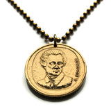 1992 Greece Hellas 20 Drachmes coin pendant poet Dionysios Solomos Hymn to Liberty Greek national anthem The Cretan Free Besieged revolution of 1821 Zakynthos Athens Thessaloniki Larissa Mykonos Rhodes Sparta Corfu Crete Patras Santorini Attica n000240