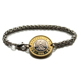 1995 Poland Polska 2 Zlote Stainless Steel Wheat Braided Chain coin bracelet white Polish eagle Warsaw Krakow Lodz Wrocław Poznan Gdansk Szczecin Bydgoszcz Lublin Katowice Polak Polans Poles Slavs Zakopane Oswiecim Kolobrzeg b000029