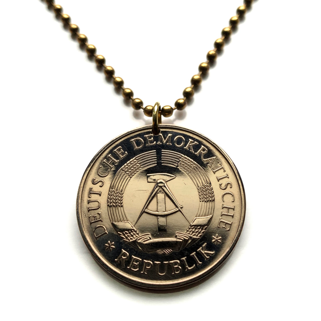 1969 East Germany Deutschland 5 Mark coin pendant communist soviet Ber –  coinedJewelry®