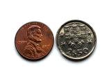1981 Portugal 2-1/2 Escudos coin pendant Portuguese caravela ship Quinas Lisboa Porto Braga Sintra Faro Coimbra Funchal Aveiro Guimarães Ponta Delgada Faro Ourique Mirandese Lagos Fatima n000091