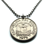 1980 Ecuador 1 Sucre coin pendant escudo Ecuatoriano Guayaquil Quito Cuenca Machala Manta Portoviejo Esmeraldas Ambato Chimborazo Guayas Eloy Alfaro Ibarra Los Ríos Azuay Tungurahua Cotopaxi Loja Imbabura Riobamba Pichincha Manabí Quevedo n002567