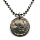 1918 Colombia 2 Centavos coin pendant Libertad Gorro frigio Phrygian cap Bogotá Medellín Cali Barranquilla Cartagena Cúcuta Soacha Soledad Bucaramanga Bello Ibagué Manizales Montería Valle del Cauca Antioquia Pereira Caldas Armenia Muisca Quimbaya n003729