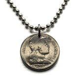 1918 Colombia 2 Centavos coin pendant Libertad Gorro frigio Phrygian cap Bogotá Medellín Cali Barranquilla Cartagena Cúcuta Soacha Soledad Bucaramanga Bello Ibagué Manizales Montería Valle del Cauca Antioquia Pereira Caldas Armenia Muisca Quimbaya n003729
