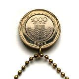 2016 Colombia 1000 Pesos coin pendant Loggerhead sea turtle Tortuga Boba Caguama Cayume Cabezona red ear slider Bogotá Medellín Cali Barranquilla Cartagena Cúcuta Soacha Soledad Bucaramanga Bello Ibagué Manizales Valle del Cauca Antioquia Pereira n000299