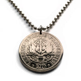 1907 Haiti 20 Centimes coin pendant Haitian flags cannons palm trees Port-au-Prince Cap-Haïtien Carrefour Delmas Pétion-Ville Port-de-Paix Croix des Bouquets Jacmel Léogâne Les Cayes Citadelle Laferrière Sans-Souci Palace Minot Artibonite Gonaïves n001600