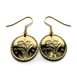 1967 Taiwan ROC China Formosa 5 Jiao coin earrings Mayling orchid blossom floral botanical garden New Taipei City Keelung Chiayi Changhua Miaoli Taoyuan Chinese Taichung Kaohsiung Taoyuan Tainan Hsinchu Kuomintang Hualien County Yilan e000645