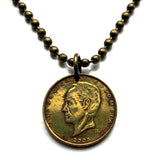 2005 Colombia 20 Pesos coin pendant necklace Colombian jewelry Simon Bolivar Bogota Medellin Cali Barranquilla Cartagena Pereira Santander Antioquia Valle del Cauca Cúcuta Caldas Bucaramanga cumbia parcero paisa n003134