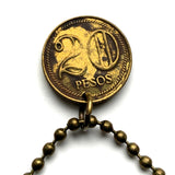 2005 Colombia 20 Pesos coin pendant necklace Colombian jewelry Simon Bolivar Bogota Medellin Cali Barranquilla Cartagena Pereira Santander Antioquia Valle del Cauca Cúcuta Caldas Bucaramanga cumbia parcero paisa n003134
