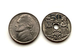 1949 España 50 Céntimos moneda colgante Castilla León Aragón Navarra Granada Española Sevilla Málaga Granada Cataluña España barco ancla n000223