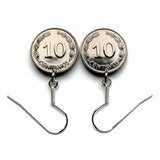 1964 Ecuador 10 Centavos coin earrings escudo Ecuatoriano Guayaquil Quito Cuenca Machala Manta Portoviejo Esmeraldas Ambato Chimborazo Guayas Eloy Alfaro Ibarra Los Ríos Azuay Tungurahua Cotopaxi Loja Imbabura Riobamba Pichincha Manabí Quevedo e000669