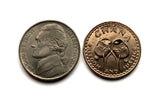 1967 Ghana 1/2 Pesewa coin pendant necklace jewelry Akan Adowa Bush drums Accra Black Star of Africa Kumasi Gold Coast Tamale Takoradi Atsiaman Asante Ashanti Dagomba Volta Mole-Dagbon Cape Coast Osu Wa Ewe Ga West African n000086