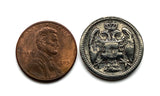 antique! 1884 Serbia 10 Para coin pendant Serbian double headed eagle Belgrade Srbija Kosovo Yugoslavia Novi Sad Vojvodina Kragujevac Subotica Niš city Zrenjanin Nišava Nemanjić dynasty Serbs n001418