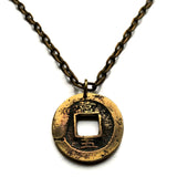 antique! 1742 Korea 1 Mun cash coin pendant Yeopjeon Sangpyeong Tongbo Joseon Yi Dynasty Hun Hangul Hanja Goguryeo Baekje Seoul n002173