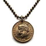 1935 Kolumbien 1 Centavo Münzanhänger Libertad Phrygische Kappe Bogotá Medellín Cali Barranquilla Cartagena Cúcuta Soacha Soledad Bucaramanga Bello Ibagué Manizales Montería Valle del Cauca Antioquia Pereira Caldas Armenien Muisca Chibcha Quimbaya n003728