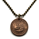 1969 Bolivia 10 Centavos coin pendant escudo Boliviano llama alpaca Potosí Cerro Rico Menor La Paz Santa Cruz El Alto Cochabamba Oruro Sucre Tarija Sacaba Quillacollo Montero Trinidad Warnes Aymara Tiwanaku Qullasuyu Wiphala Pando Beni Titicaca n003904