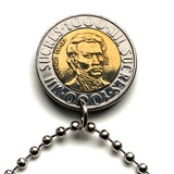1996 Ecuador 1000 Sucres coin pendant necklace jewelry escudo Ecuatoriano Quito Cuenca Ibarra Los Ríos Azuay Tungurahua Cotopaxi Imbabura Sucumbíos n001601