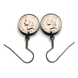 1975 República Dominicana Dominican Republic 10 Centavos coin earrings escudo Dominicano Indian woman Santo Domingo Santiago Quisqueya La Vega San Cristóbal Punta Cana Puerto Plata Zona Colonial Duarte Cap Cana Isla Saona Baní La Romana Boca Chica e000672