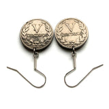 1935 Colombia 5 Centavos coin earrings Libertad Phrygian cap Bogotá Medellín Cali Barranquilla Cartagena Cúcuta Soacha Soledad Bucaramanga Bello Ibagué Manizales Montería Valle del Cauca Antioquia Pereira Caldas Armenia Muisca Chibcha Quimbaya e000275