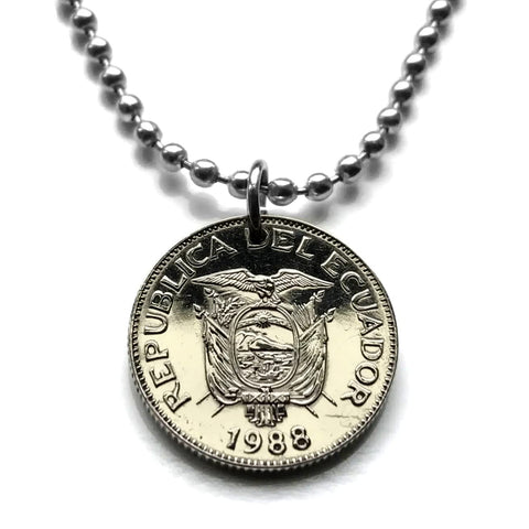 1990 Ecuador 1 Sucre coin pendant escudo Ecuatoriano Guayaquil Quito Cuenca Machala Manta Portoviejo Esmeraldas Ambato Chimborazo Guayas Eloy Alfaro Ibarra Los Ríos Azuay Tungurahua Cotopaxi Loja Imbabura Riobamba Pichincha Manabí Quevedo n001066