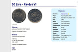 1967 Vatican Italy Rome 50 Lire coin pendant Conversion of Apostle Saint Paul road to Damascus Christophany Pauline Damascene Holy See Papal Palace Roman Catholic Pontificia Sistine Chapel Apostolic St Peter's Basilica Jesus Christ Christianity  n001775