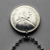 1967 Vatican Italy Rome 50 Lire coin pendant Conversion of Apostle Saint Paul road to Damascus Christophany Pauline Damascene Holy See Papal Palace Roman Catholic Pontificia Sistine Chapel Apostolic St Peter's Basilica Jesus Christ Christianity  n001775
