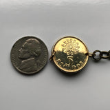 1986 Portugal 5 Escudos coin rolo link bracelet Portuguese Quinas castles Porto Lisbon Braga Faro Lagoa Sintra Coimbra Évora Vasco da Gama Maria de Belém Algarve Guimarães Mirandese b000109