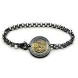 2016 Mexico 1 Peso coin rolo link bracelet Mexican golden eagle Ecatepec Puebla Oaxaca Juárez Morelia Chiapas Tijuana León Monterrey Culiacán Veracruz Yucatán Jalisco Acapulco Cancun Cuernavaca Pachuca Durango Sinaloa Chihuahua Zócalo Aztec b000108