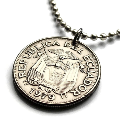 1980 Ecuador 1 Sucre coin pendant escudo Ecuatoriano Guayaquil Quito Cuenca Machala Manta Portoviejo Esmeraldas Ambato Chimborazo Guayas Eloy Alfaro Ibarra Los Ríos Azuay Tungurahua Cotopaxi Loja Imbabura Riobamba Pichincha Manabí Quevedo n002567