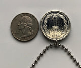 1958 Argentina 1 Peso coin pendant necklace jewelry Lady Liberty Oudine freedom Phrygian cap Buenos Aires Córdoba Rosario Mendoza Tucumán La Plata Mar del Plata Salta Santa Fe San Juan Corrientes Río de la Plata n001449