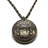 1878 Spain España 10 Centimos Spanish coin pendant escudo Español Madrid Barcelona Sevilla Málaga Cadiz Bilbao A Coruña Granada Córdoba Valencia Zaragoza Toledo Tenerife Murcia Asturias Cataluña Catalan Vigo Gijón Ibiza Oviedo Hispania Iberia n000368