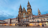 Spain España 1 Euro Cent Spanish coin hook earrings jewelry Camino de Santiago Compostela cathedral Galicia Way of Saint James apostle Ourense Ferrol Christianity Praza do Obradoiro Lugo pilgrimage Pontevedra e000407