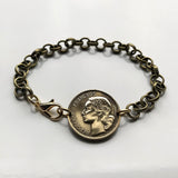 1952 France 10 Francs French coin rolo link bracelet jewelry Marianne Paris Marseille Lyon Toulouse Le Havre Bordeaux Nice Strasbourg Carcassonne Nantes Lille Montpellier Dijon Rennes Reims Avignon Metz Toulon Angers Dijon b000034