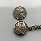 1952 France 10 Francs French coin rolo link bracelet jewelry Marianne Paris Marseille Lyon Toulouse Le Havre Bordeaux Nice Strasbourg Carcassonne Nantes Lille Montpellier Dijon Rennes Reims Avignon Metz Toulon Angers Dijon b000034