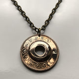 1953-1955 Israel coin pendant Asimon Telephone Token Jewish public rotary dial payphone Jerusalem Tel Aviv Haifa Rishon LeZion Petah Tikva Ashdod Star of David Netanya Torah Hebrew Judea Jaffa Masada Caesarea Tiberias Zion Nazareth Palestine n003264