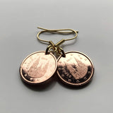 Spain España 1 Euro Cent Spanish coin hook earrings jewelry Camino de Santiago Compostela cathedral Galicia Way of Saint James apostle Ourense Ferrol Christianity Praza do Obradoiro Lugo pilgrimage Pontevedra e000407