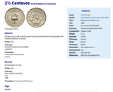 1886! Estados Unidos de Colombia 2-1/2 Centavos coin pendant Gorro frigio Bogotá Medellín Cali Barranquilla Cartagena Cúcuta Soacha Soledad Bucaramanga Bello Ibagué Manizales Montería Valle del Cauca Antioquia Pereira Caldas Armenia Quimbaya n002345