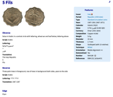 1967 Iraq 5 Fils coin pendant Iraqi palm trees Baghdad Mosul Erbil Uruk Arab Kurds Persian Gulf middle east Tigris Euphrates Islam n003740