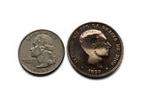 1879 Spain España 10 Centimos Spanish coin pendant escudo Español Madrid Barcelona Sevilla Málaga Cadiz Bilbao A Coruña Granada Córdoba Valencia Zaragoza Toledo Tenerife Murcia Asturias Cataluña Catalan Vigo Gijón Ibiza Oviedo Hispania Iberia n000368