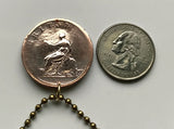 1806-1807! United Kingdom Great Britain 1/2 Penny coin pendant king George III Britannia England Scotland Wales Northern Ireland London Edinburgh Cardiff Belfast Yorkshire Leeds Manchester English Scottish Welsh Irish Birmingham Liverpool Glasgow n001847b