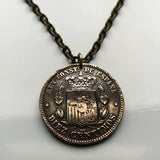 1878 Spain España 10 Centimos Spanish coin pendant escudo Español Madrid Barcelona Sevilla Málaga Cadiz Bilbao A Coruña Granada Córdoba Valencia Zaragoza Toledo Tenerife Murcia Asturias Cataluña Catalan Vigo Gijón Ibiza Oviedo Hispania Iberia n000368